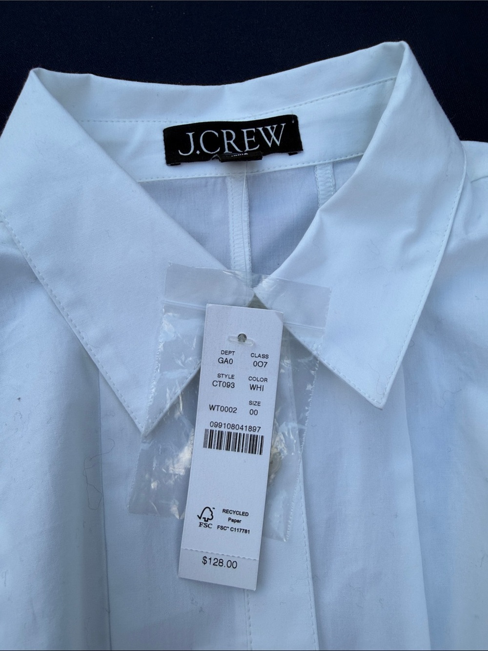 J CREW SIZE 00 Puff-sleeve button-up shirt CT093 $128 - Picture 7 of 12